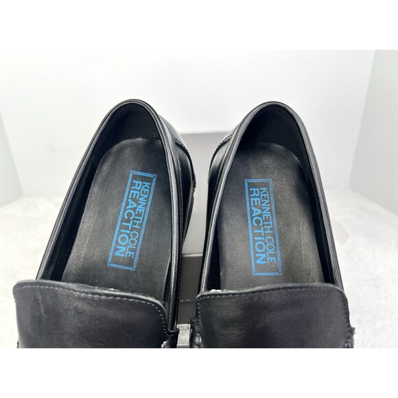Kenneth Cole Reaction De-Tour Black Leather Slip On Loafers Mens 9 M Moc Toe main image 7